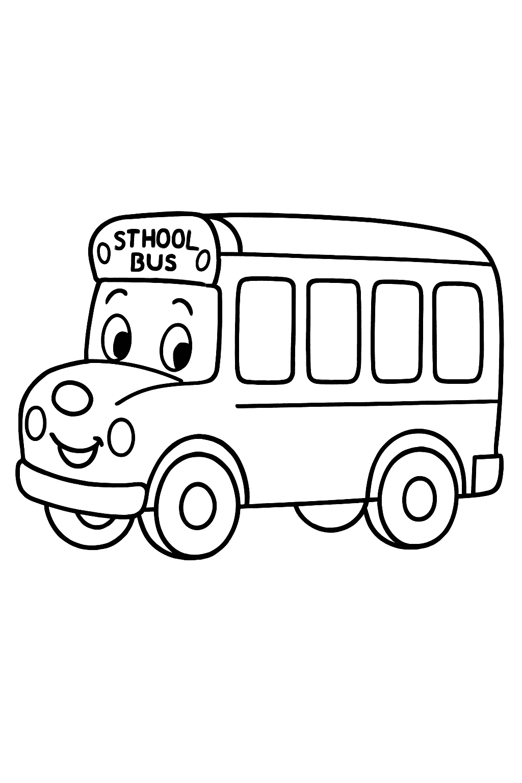 Omalovánka Školní autobus zdarma k tisku