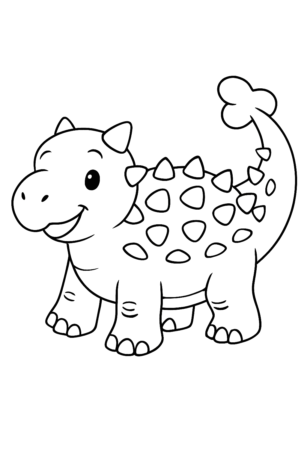 Omalovánka Ankylosaur zdarma k tisku