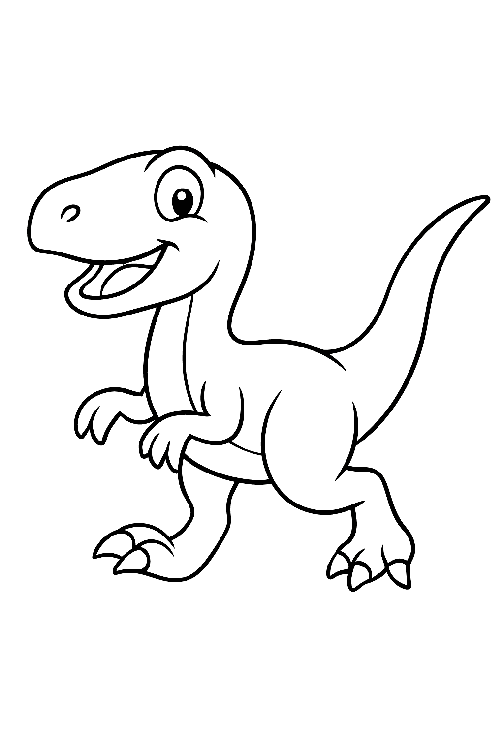 Omalovánka Velociraptor zdarma k tisku