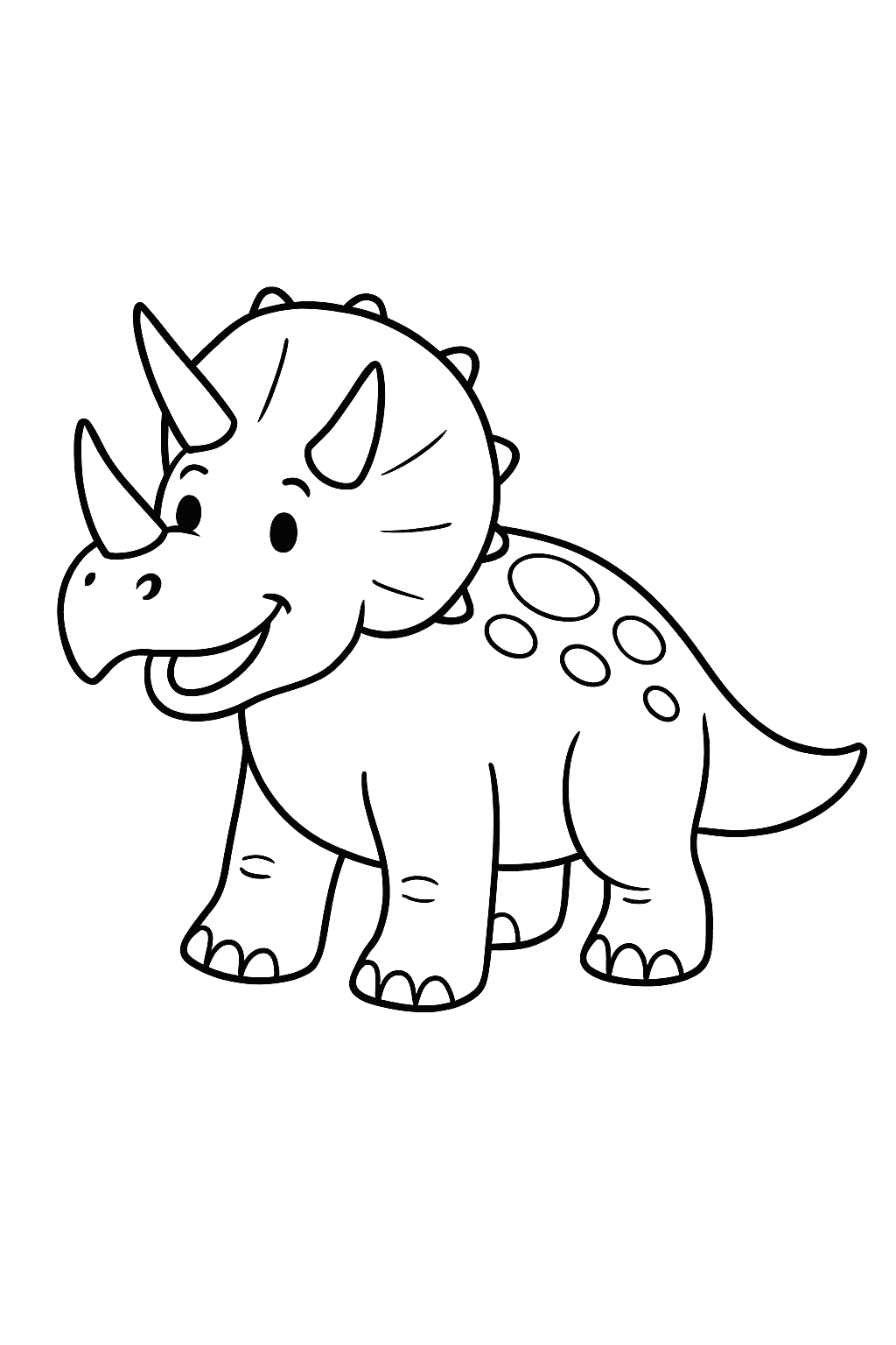 Omalovánka Triceratops zdarma k tisku