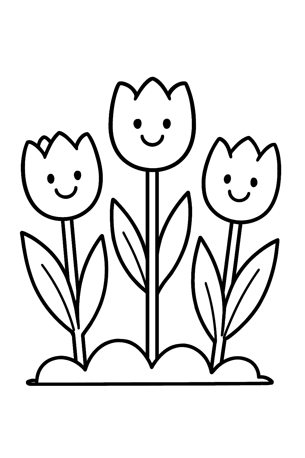 Omalovánka Tulipán zdarma k tisku