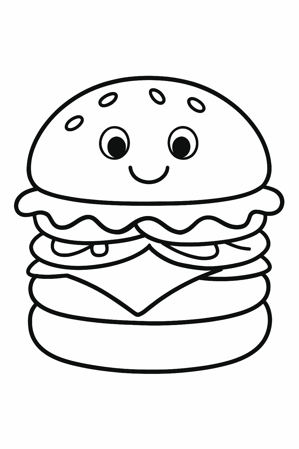 Omalovánka Hamburger zdarma k tisku