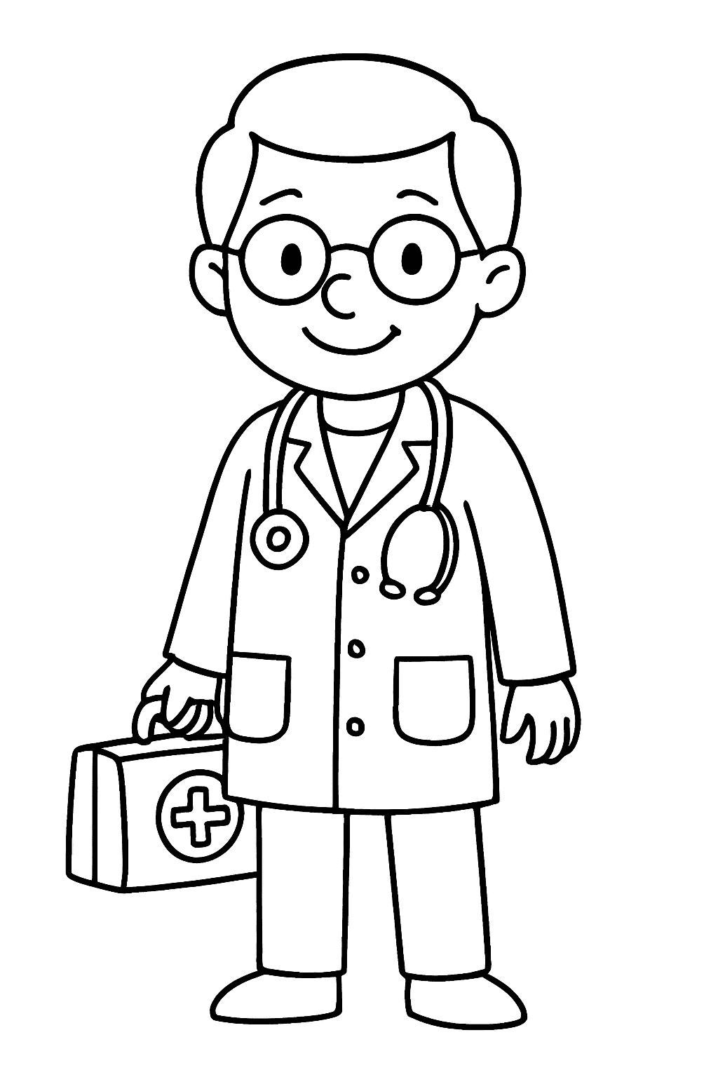 Omalovánka Doktor zdarma k tisku
