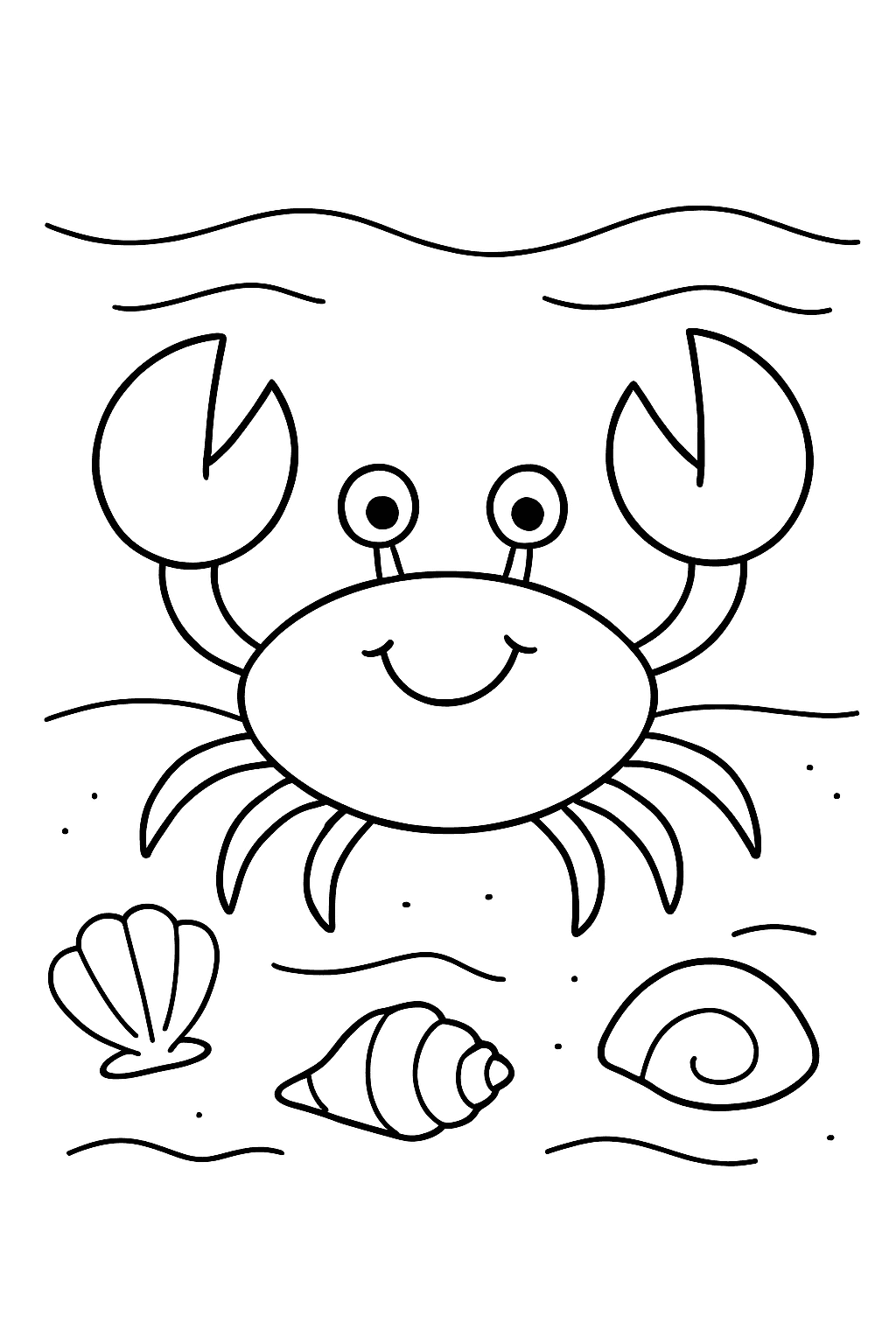 Omalovánka Krab zdarma k tisku