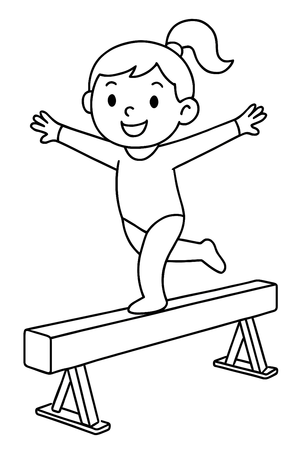Omalovánka Gymnastika zdarma k tisku